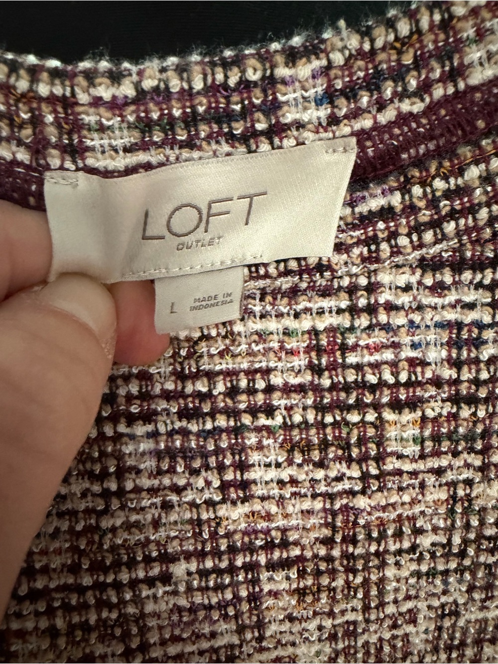 Multicolor Tweed LOFT Dress